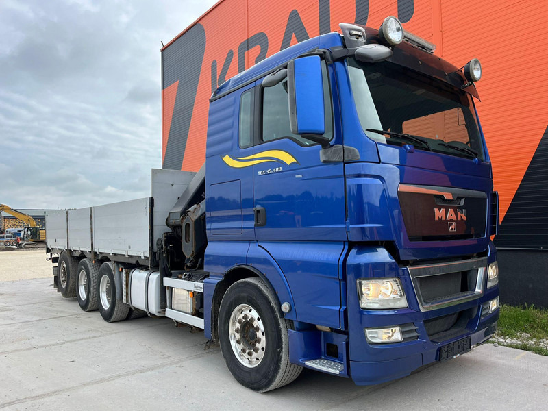 MAN TGX 35.480 8x4*4 HIAB 288E-7 / PLATFORM L=6397 mm - Camião de caixa aberta/ Plataforma, Caminhão grua: foto 4 MAN TGX 35.480 8x4*4 HIAB 288E-7 / PLATFORM L=6397 mm - Camião de caixa aberta/ Plataforma, Caminhão grua: foto 4