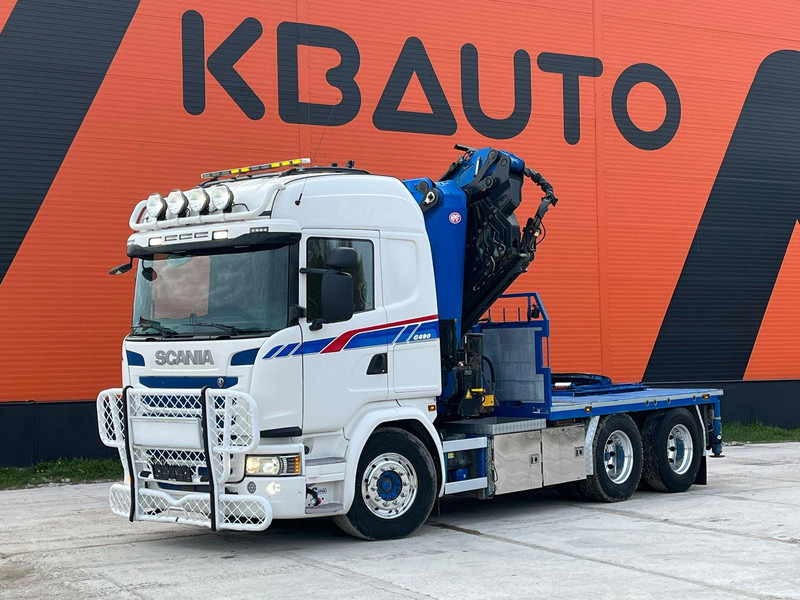 Scania G 490 6x2 HMF 5020 K6 + JIB / RETARDER - Camião de caixa aberta/ Plataforma, Caminhão grua: foto 2 Scania G 490 6x2 HMF 5020 K6 + JIB / RETARDER - Camião de caixa aberta/ Plataforma, Caminhão grua: foto 2
