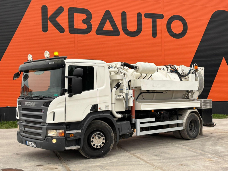 Scania P 270 4x2 J. Hvidtved Larsen tank 7000 I / vacuum Gardner Denver / pressure URACA 200 bar / 104 l/min - year 2016 - Caminhão limpa fossa: foto 1 Scania P 270 4x2 J. Hvidtved Larsen tank 7000 I / vacuum Gardner Denver / pressure URACA 200 bar / 104 l/min - year 2016 - Caminhão limpa fossa: foto 1