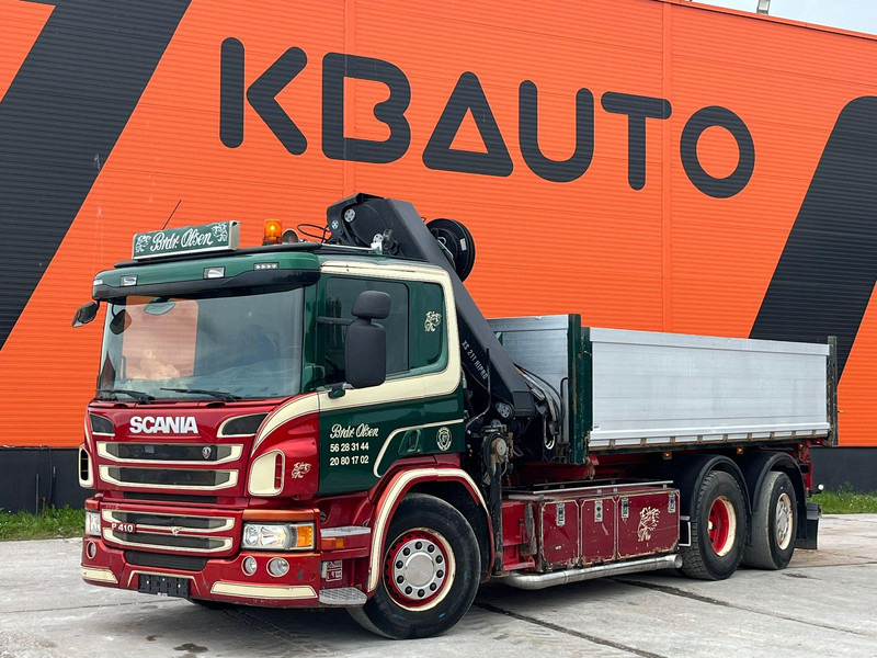 Scania P 410 6x2*4 HIAB 211EP-5 / BOX L=5386 mm - Caminhão basculante, Caminhão grua: foto 2 Scania P 410 6x2*4 HIAB 211EP-5 / BOX L=5386 mm - Caminhão basculante, Caminhão grua: foto 2