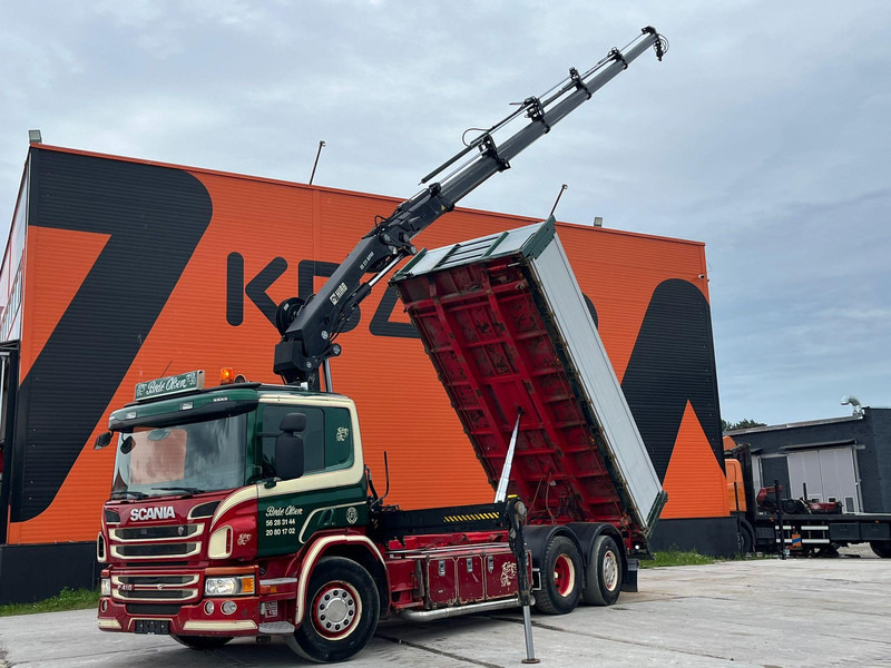 Scania P 410 6x2*4 HIAB 211EP-5 / BOX L=5386 mm - Caminhão basculante, Caminhão grua: foto 1 Scania P 410 6x2*4 HIAB 211EP-5 / BOX L=5386 mm - Caminhão basculante, Caminhão grua: foto 1