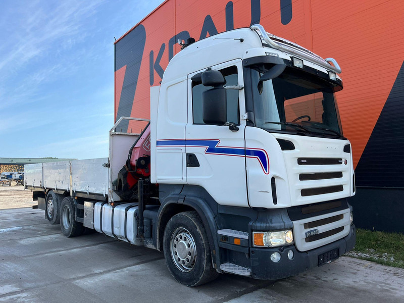 Scania R 440 6x2*4 FASSI F260XP / PLATFORM L=6760 mm - Camião de caixa aberta/ Plataforma, Caminhão grua: foto 4 Scania R 440 6x2*4 FASSI F260XP / PLATFORM L=6760 mm - Camião de caixa aberta/ Plataforma, Caminhão grua: foto 4