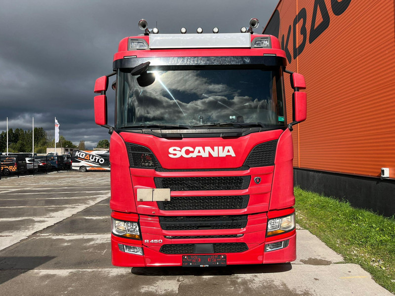 Scania R 450 6x2*4 PK 26002 / PLATFORM L=6482 mm - Camião de caixa aberta/ Plataforma, Caminhão grua: foto 3 Scania R 450 6x2*4 PK 26002 / PLATFORM L=6482 mm - Camião de caixa aberta/ Plataforma, Caminhão grua: foto 3