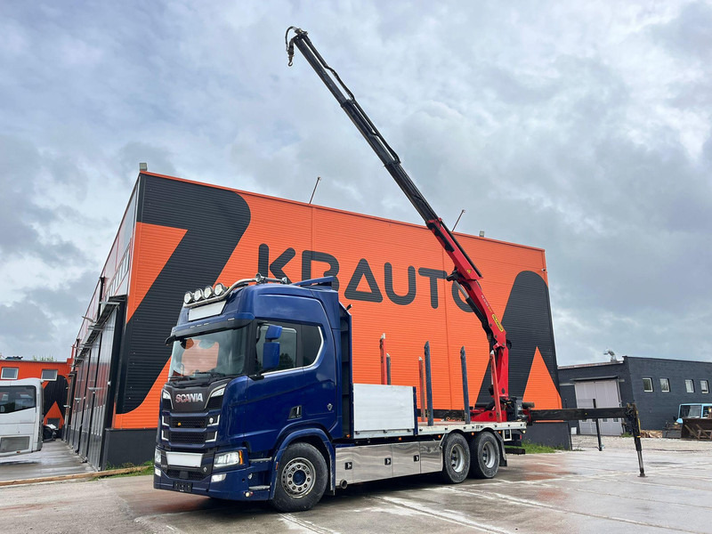 Scania R 650 6x4 PK24001 / PLATFORM L=6800 mm - Camião de caixa aberta/ Plataforma, Caminhão grua: foto 1 Scania R 650 6x4 PK24001 / PLATFORM L=6800 mm - Camião de caixa aberta/ Plataforma, Caminhão grua: foto 1