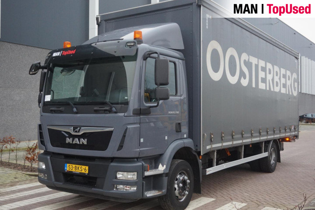 MAN TGM 15.290 4X2 BL / Schuifzeil / Ondervouwklep - Caminhão com lona: foto 1 MAN TGM 15.290 4X2 BL / Schuifzeil / Ondervouwklep - Caminhão com lona: foto 1