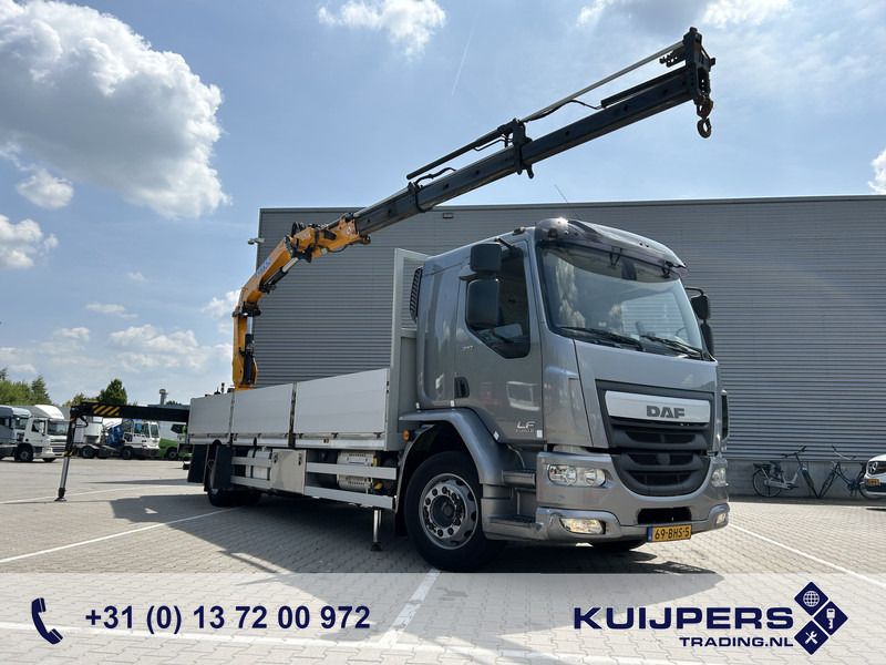 DAF LF 310 FA / Effer 175.2/3s Crane / 728 dkm / Flat Bed / APK TUV 10-25 - Caminhão grua: foto 1 DAF LF 310 FA / Effer 175.2/3s Crane / 728 dkm / Flat Bed / APK TUV 10-25 - Caminhão grua: foto 1