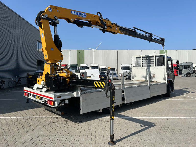 DAF LF 320 FA 19T + Burg BPM 0018 Trailer / Effer 175.2/c3s Crane / NL Combi - Camião de caixa aberta/ Plataforma, Caminhão grua: foto 2 DAF LF 320 FA 19T + Burg BPM 0018 Trailer / Effer 175.2/c3s Crane / NL Combi - Camião de caixa aberta/ Plataforma, Caminhão grua: foto 2