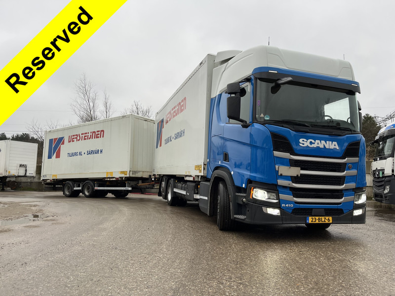 Scania R410 Highline / BDF Box + Wecon AWZ 218 / BDF Box / 448 dkm / NL Truck + Trailer - Caminhão transportador de contêineres/ Caixa móvel: foto 1 Scania R410 Highline / BDF Box + Wecon AWZ 218 / BDF Box / 448 dkm / NL Truck + Trailer - Caminhão transportador de contêineres/ Caixa móvel: foto 1