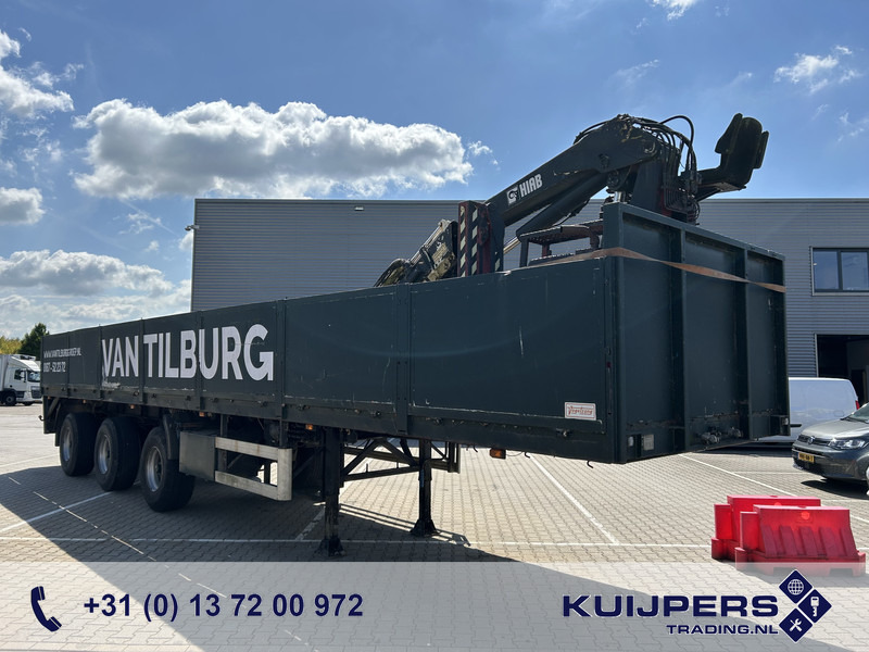 Vogelzang V02 17 30 / Heavy Duty Chassis / 3 axle 10 Ton / Hiab Crane Defect - Semi-reboque plataforma/ Caixa aberta: foto 1 Vogelzang V02 17 30 / Heavy Duty Chassis / 3 axle 10 Ton / Hiab Crane Defect - Semi-reboque plataforma/ Caixa aberta: foto 1