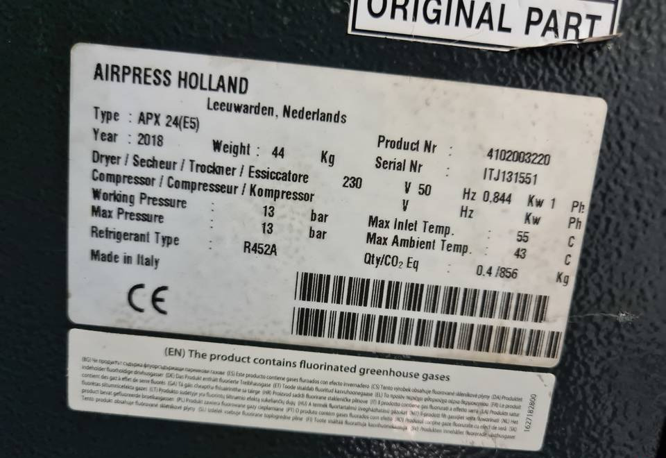 OSUSZACZ ZIĘBNICZY AIRPRESS APX 24, 2,4 M3/min - Compressor de ar: foto 2 OSUSZACZ ZIĘBNICZY AIRPRESS APX 24, 2,4 M3/min - Compressor de ar: foto 2