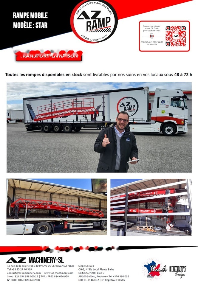 Rampa de carregamento nuevo AZ RAMP STAR-RL-15T mobile loading ramp: foto 5