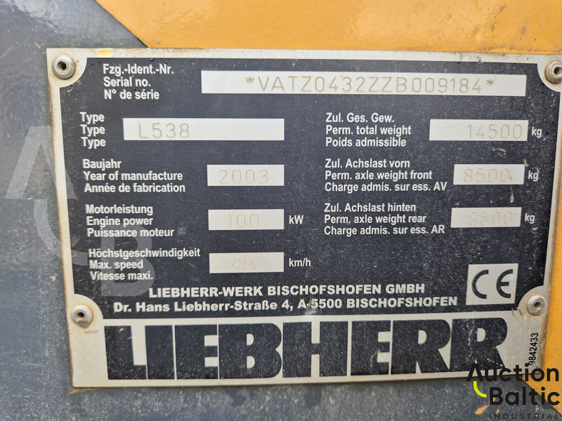 Carregadeira de rodas Liebherr L 538: foto 18 Carregadeira de rodas Liebherr L 538: foto 18