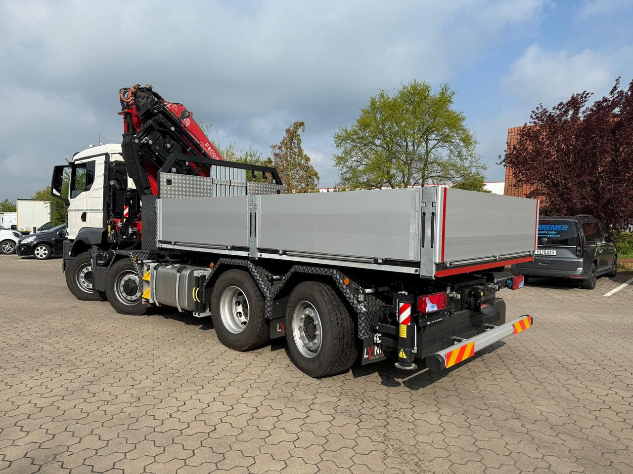 Camião de caixa aberta/ Plataforma, Caminhão grua MAN 35.520 8x4 mit Kran Fassi F800 RA2.28: foto 12