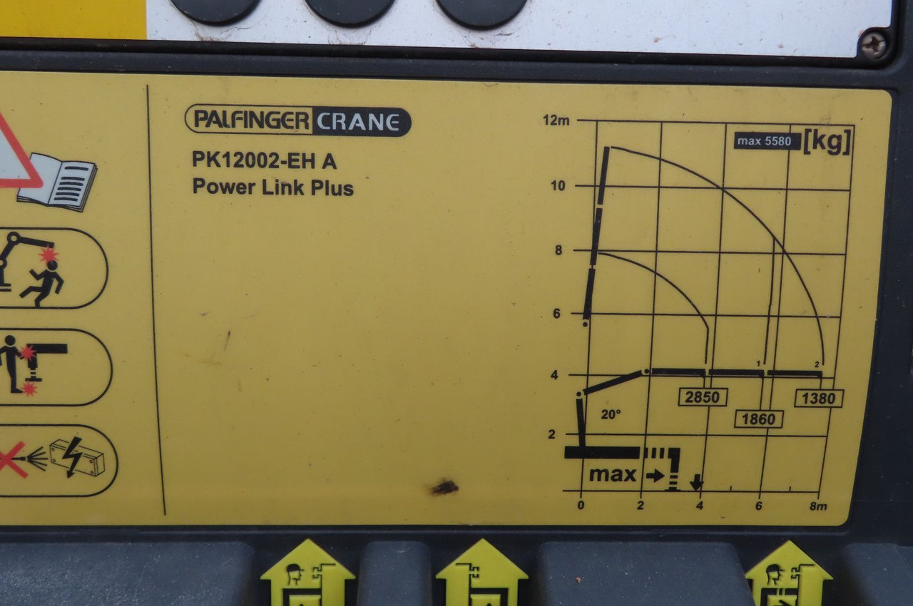 Camião de caixa aberta/ Plataforma, Caminhão grua Mercedes-Benz Axor  1833 L - Glastransporter Kran Palfinger: foto 6