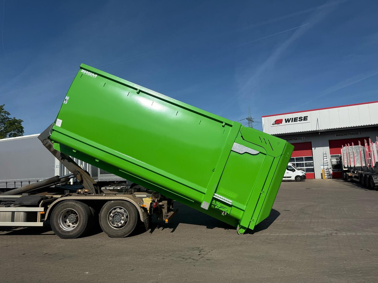 RSM Abrollcontainer 38m³ mit hydr. Heckklappe - Semireboque transportador de contêineres/ Caixa móvel: foto 1 RSM Abrollcontainer 38m³ mit hydr. Heckklappe - Semireboque transportador de contêineres/ Caixa móvel: foto 1