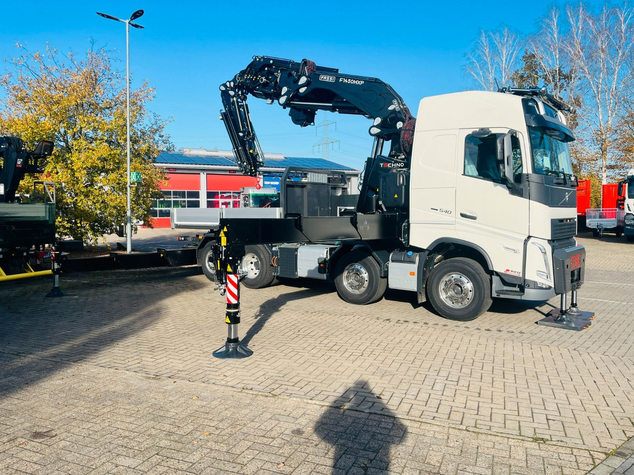 Camião de caixa aberta/ Plataforma, Caminhão grua Volvo FH 540 SZM mit F1450 HXP Fly Jib + Winde: foto 11