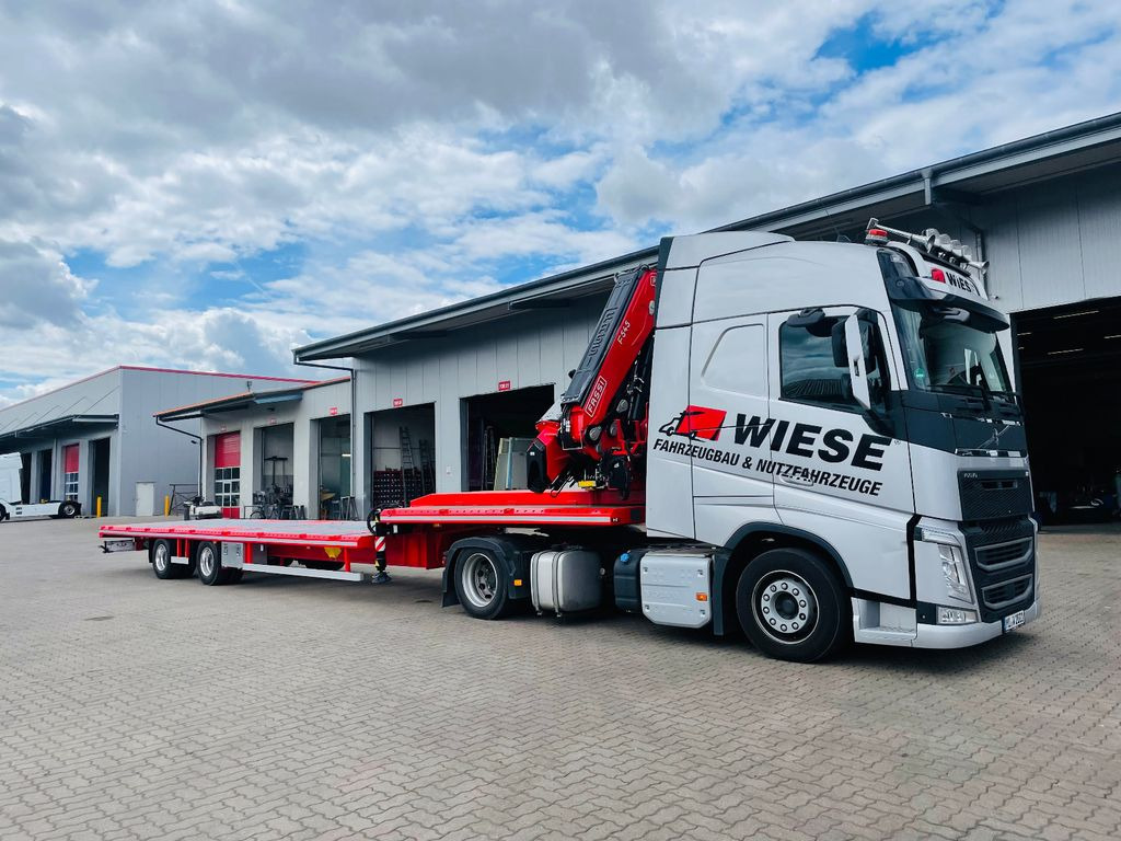 Wiese Stufensattel Tieflader mit Kran Fassi F545 - Semireboque baixa: foto 2 Wiese Stufensattel Tieflader mit Kran Fassi F545 - Semireboque baixa: foto 2