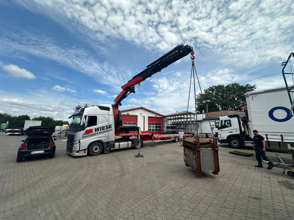 Wiese Stufensattel Tieflader mit Kran Fassi F545 Wiese Stufensattel Tieflader mit Kran Fassi F545 - Semireboque baixa: foto 5 Wiese Stufensattel Tieflader mit Kran Fassi F545 Wiese Stufensattel Tieflader mit Kran Fassi F545 - Semireboque baixa: foto 5