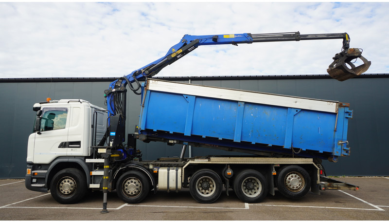 Scania G 490 10X4 CABLE SYSTEM TRUCK WITH PALFINGER Q180Z95TR CRANE - Caminhão grua: foto 1 Scania G 490 10X4 CABLE SYSTEM TRUCK WITH PALFINGER Q180Z95TR CRANE - Caminhão grua: foto 1