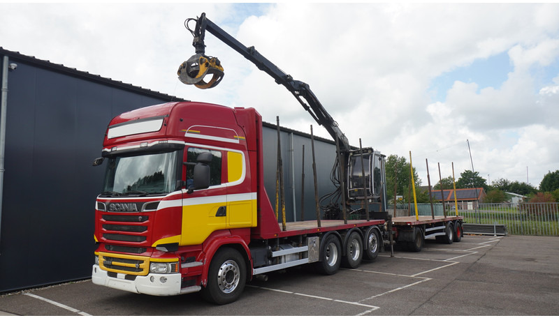 Scania R 580 V8 8X4 LOGTRANSPORT COMBI WITH MTDK YEAR 2012 TRAILER KESLA 46 CRANE - Caminhão florestal, Caminhão grua: foto 3 Scania R 580 V8 8X4 LOGTRANSPORT COMBI WITH MTDK YEAR 2012 TRAILER KESLA 46 CRANE - Caminhão florestal, Caminhão grua: foto 3