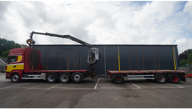 Scania R 580 V8 8X4 LOGTRANSPORT COMBI WITH MTDK YEAR 2012 TRAILER KESLA 46 CRANE - Caminhão florestal, Caminhão grua: foto 1 Scania R 580 V8 8X4 LOGTRANSPORT COMBI WITH MTDK YEAR 2012 TRAILER KESLA 46 CRANE - Caminhão florestal, Caminhão grua: foto 1