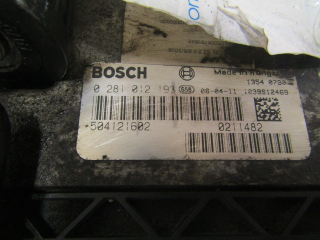 IVECO DAILY 3.0 (FICE 3481C) ECU KIT COMPLETE P/NO BOSCH 0281020193 - Centralina electrónica de Caminhão: foto 2 IVECO DAILY 3.0 (FICE 3481C) ECU KIT COMPLETE P/NO BOSCH 0281020193 - Centralina electrónica de Caminhão: foto 2