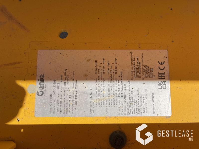 Plataforma de Tijera/ Plataforma de tesoura Genie GS-2646: foto 17 Plataforma de Tijera/ Plataforma de tesoura Genie GS-2646: foto 17