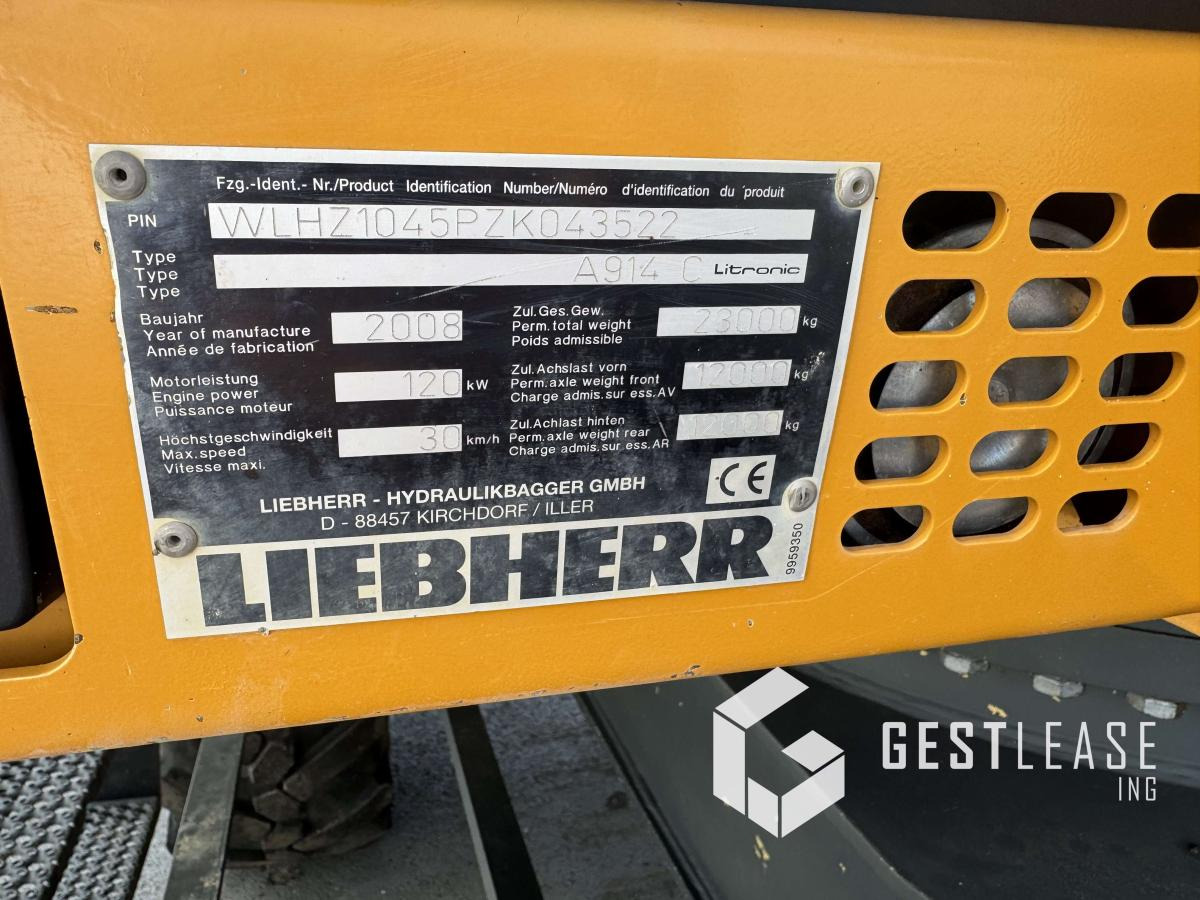 Escavadeira de rodas Liebherr A 914 C Litronic: foto 8