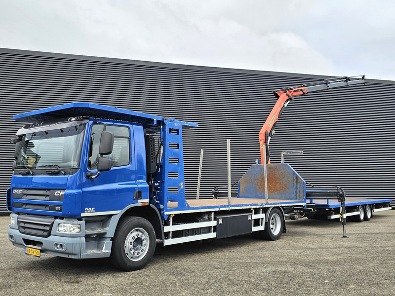 DAF CF 75.310 / TRAILER + PALFINGER CRANE/KRAN - Camião de caixa aberta/ Plataforma, Caminhão grua: foto 1 DAF CF 75.310 / TRAILER + PALFINGER CRANE/KRAN - Camião de caixa aberta/ Plataforma, Caminhão grua: foto 1