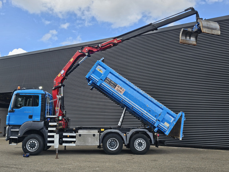 MAN TGS 28.400 6X4-4 BL / CRANE + 2 SIDE TIPPER - Caminhão basculante, Caminhão grua: foto 2 MAN TGS 28.400 6X4-4 BL / CRANE + 2 SIDE TIPPER - Caminhão basculante, Caminhão grua: foto 2