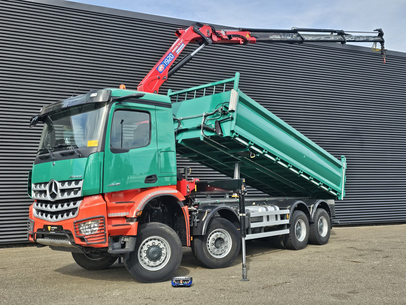 Mercedes-Benz AROCS 4145 / 8X6 / TIPPER + HMF CRANE - Caminhão basculante, Caminhão grua: foto 1 Mercedes-Benz AROCS 4145 / 8X6 / TIPPER + HMF CRANE - Caminhão basculante, Caminhão grua: foto 1
