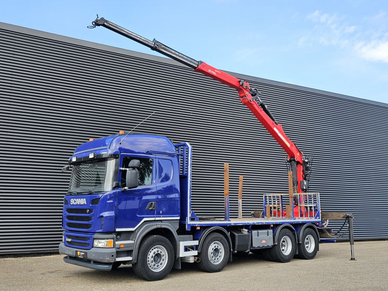Scania G440 / RETARDER / 8x4 / PALFINGER-EPSILON CRANE - Camião de caixa aberta/ Plataforma, Caminhão grua: foto 1 Scania G440 / RETARDER / 8x4 / PALFINGER-EPSILON CRANE - Camião de caixa aberta/ Plataforma, Caminhão grua: foto 1