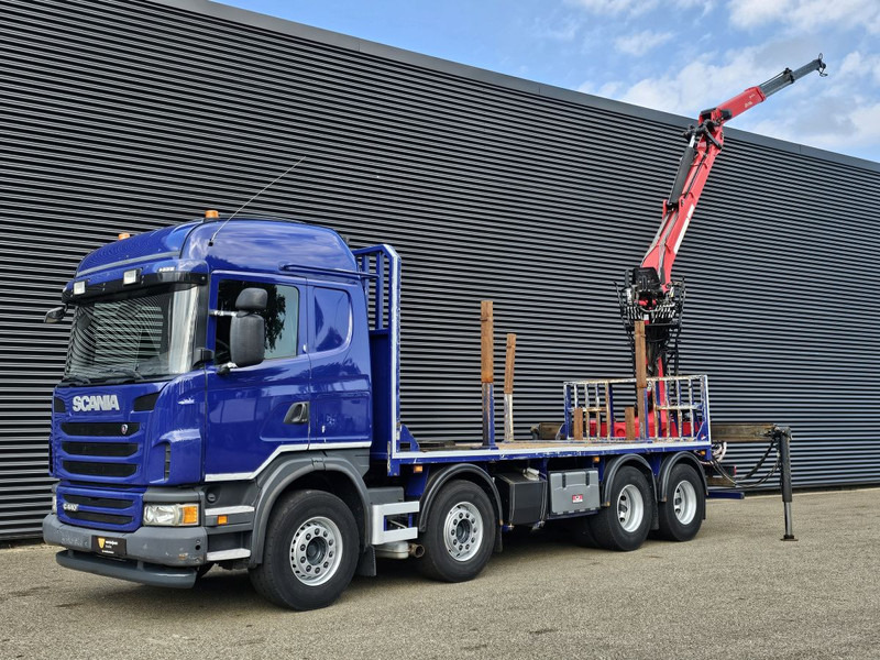 Scania G440 / RETARDER / 8x4 / PALFINGER-EPSILON CRANE - Camião de caixa aberta/ Plataforma, Caminhão grua: foto 4 Scania G440 / RETARDER / 8x4 / PALFINGER-EPSILON CRANE - Camião de caixa aberta/ Plataforma, Caminhão grua: foto 4