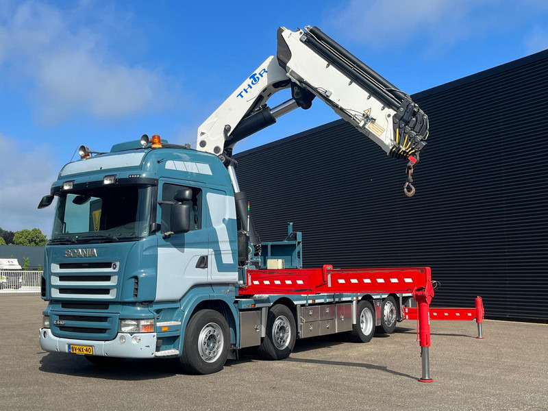 Scania R 440 8X2*6 / HMF THOR K6 - Camião de caixa aberta/ Plataforma, Caminhão grua: foto 4 Scania R 440 8X2*6 / HMF THOR K6 - Camião de caixa aberta/ Plataforma, Caminhão grua: foto 4