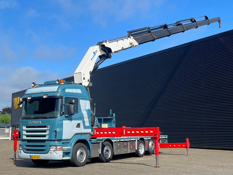 Scania R 440 8X2*6 / HMF THOR K6 - Camião de caixa aberta/ Plataforma, Caminhão grua: foto 1 Scania R 440 8X2*6 / HMF THOR K6 - Camião de caixa aberta/ Plataforma, Caminhão grua: foto 1