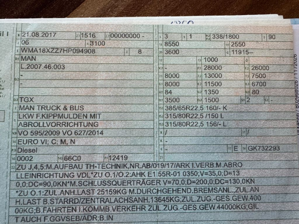 MAN 26.460 6X2 Retarder Klima Navigation guter Zust. MAN 26.460 6X2 Retarder Klima Navigation guter Zust. - Caminhão polibenne: foto 2 MAN 26.460 6X2 Retarder Klima Navigation guter Zust. MAN 26.460 6X2 Retarder Klima Navigation guter Zust. - Caminhão polibenne: foto 2