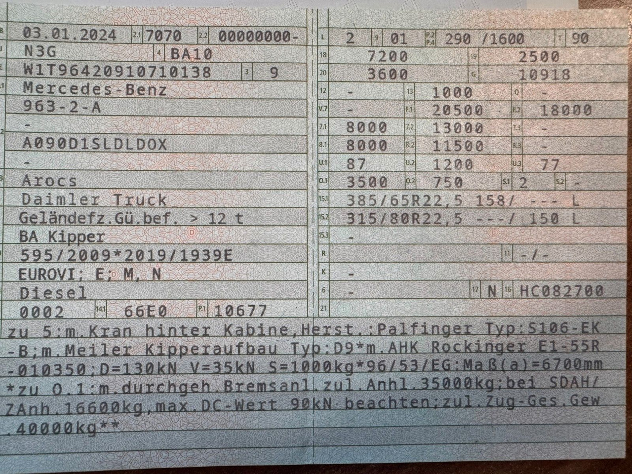 Mercedes-Benz 1840 2140 4X2 Kipper % Kran mit Funk Top Zust. - Caminhão basculante: foto 2 Mercedes-Benz 1840 2140 4X2 Kipper % Kran mit Funk Top Zust. - Caminhão basculante: foto 2