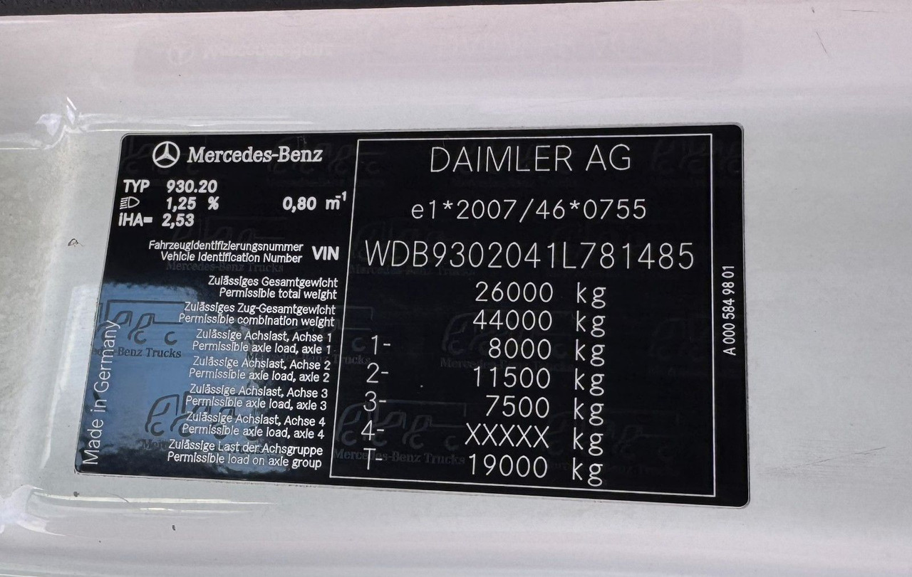 Mercedes-Benz 2541 6X2 Pritsche mit Kran Atlas 135 E2 Funk - Caminhão grua: foto 2 Mercedes-Benz 2541 6X2 Pritsche mit Kran Atlas 135 E2 Funk - Caminhão grua: foto 2