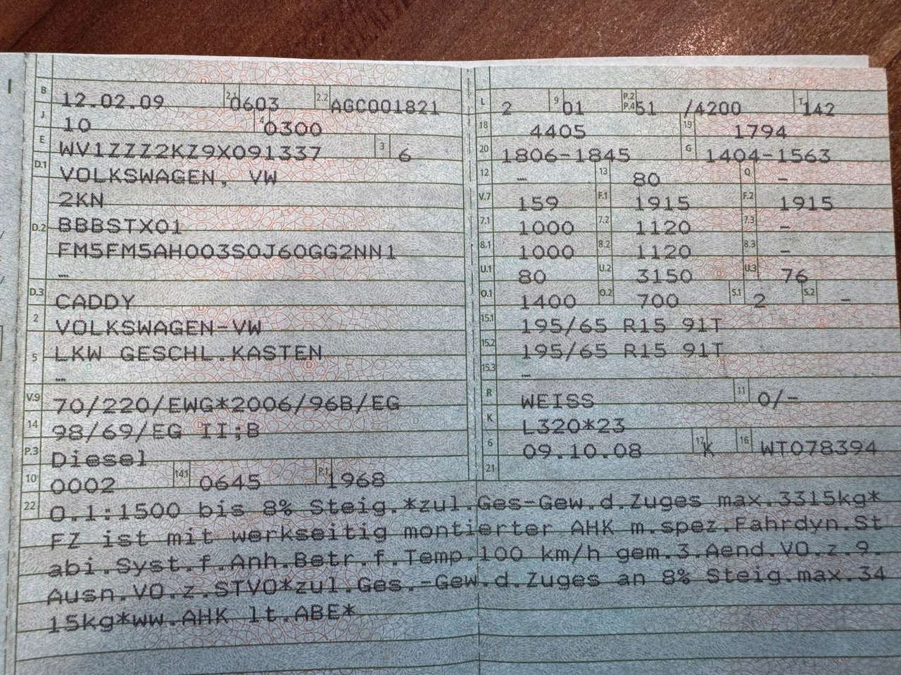 Volkswagen Caddy 69 PS Diesel - Furgão compacto: foto 2 Volkswagen Caddy 69 PS Diesel - Furgão compacto: foto 2