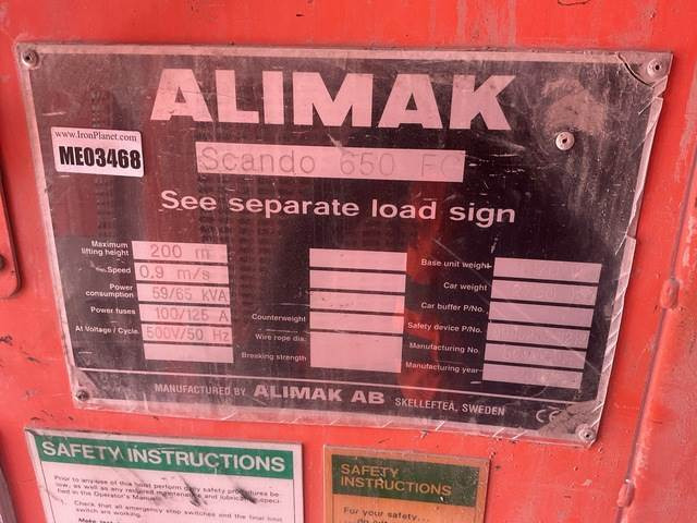 Alimak Scando 650 FC - Equipamento de construção: foto 5 Alimak Scando 650 FC - Equipamento de construção: foto 5