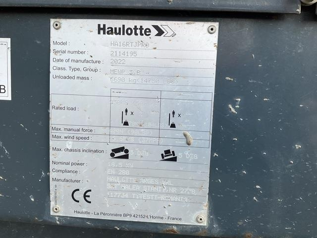 Haulotte HA16RT - Plataforma articulada: foto 5 Haulotte HA16RT - Plataforma articulada: foto 5