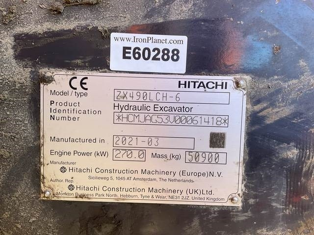 Hitachi ZX490LCH-6 - Escavadora de rastos: foto 5 Hitachi ZX490LCH-6 - Escavadora de rastos: foto 5