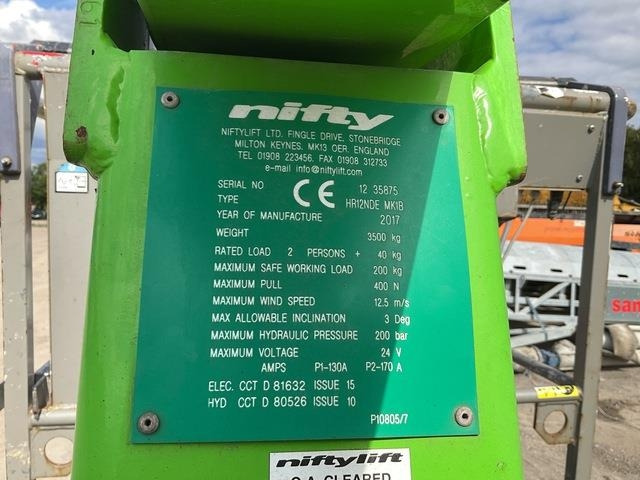 Niftylift HR12NDE - Plataforma articulada: foto 5 Niftylift HR12NDE - Plataforma articulada: foto 5