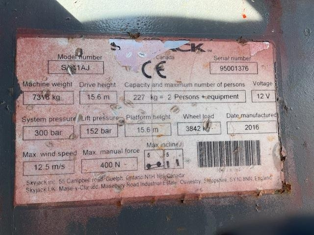 SkyJack SJ51AJ - Plataforma articulada: foto 5 SkyJack SJ51AJ - Plataforma articulada: foto 5