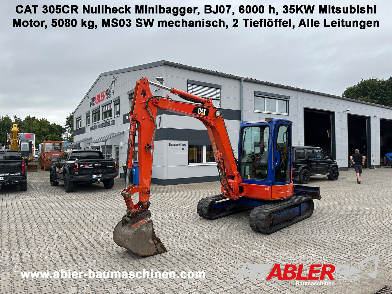 Caterpillar 305 CR Nullheck Minibagger MS03 - Mini escavadeira: foto 1 Caterpillar 305 CR Nullheck Minibagger MS03 - Mini escavadeira: foto 1