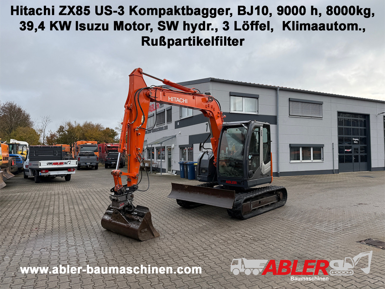 Hitachi ZX85 US-3 Kompaktbagger SW - Escavadeira: foto 1 Hitachi ZX85 US-3 Kompaktbagger SW - Escavadeira: foto 1