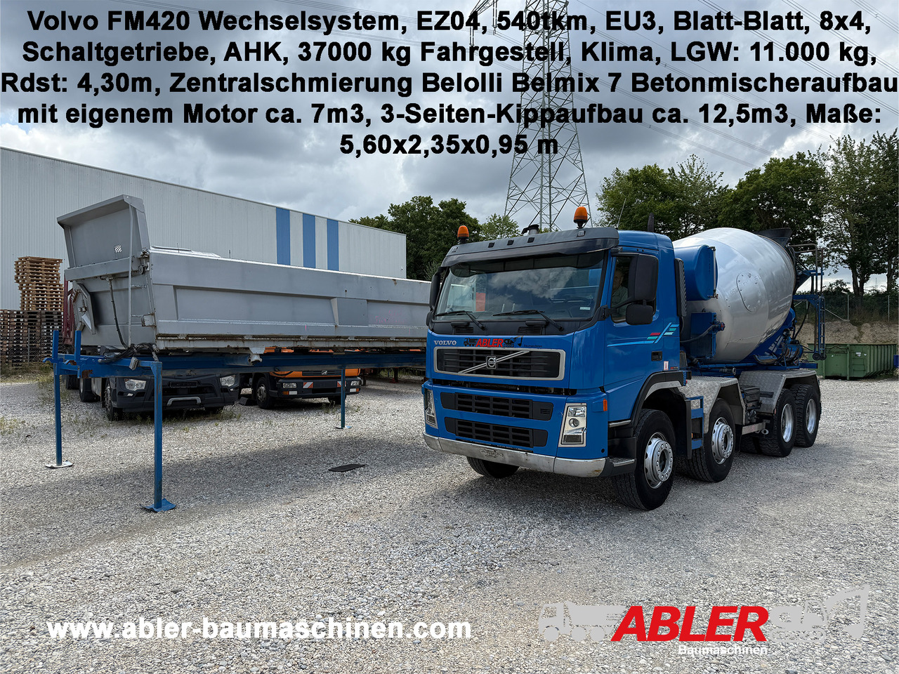 Volvo FM420 Wechselsystem Kipper Betonmischer - Caminhão betoneira: foto 1 Volvo FM420 Wechselsystem Kipper Betonmischer - Caminhão betoneira: foto 1