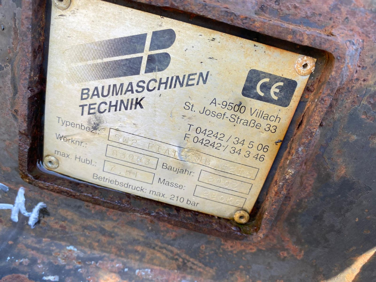 Fiat-Kobelco E 215 - Acoplamento rápido de Máquina de construção: foto 2 Fiat-Kobelco E 215 - Acoplamento rápido de Máquina de construção: foto 2