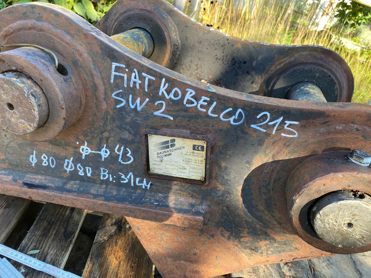 Fiat-Kobelco E 215 - Acoplamento rápido de Máquina de construção: foto 4 Fiat-Kobelco E 215 - Acoplamento rápido de Máquina de construção: foto 4