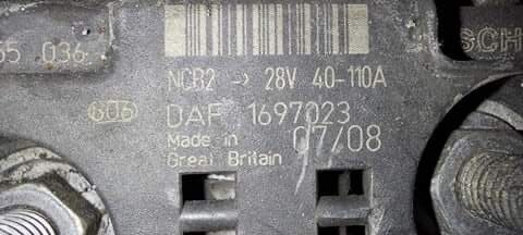 Alternador de Caminhão Bosch , 110A , 28V   DAF CF75, XF 95: foto 7